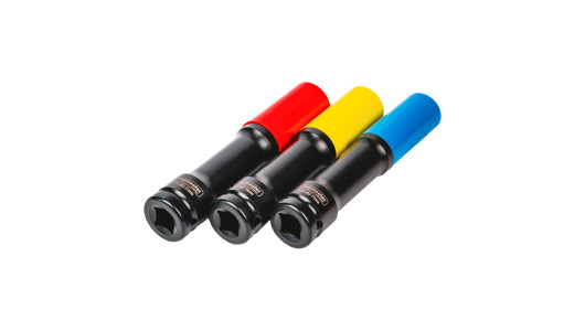Set 3 tubulare de impact 1/2" 17,19,21mm cu protectie 150mm image