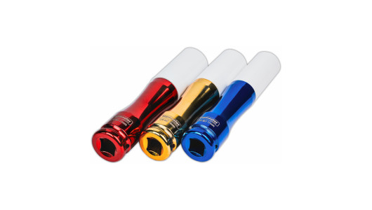 Set 3 tubulare de impact 1/2" 17,19,21mm cu protectie 150mm image