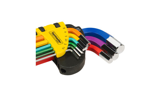 Ball point hex key set 1.5-10 mm, 9 pcs extra long COLOR TMP image