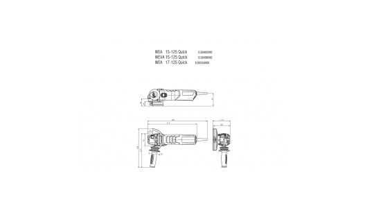 Ъглошлайф 125mm 1700W рег. обороти METABO WEV 17-125 QUICK image
