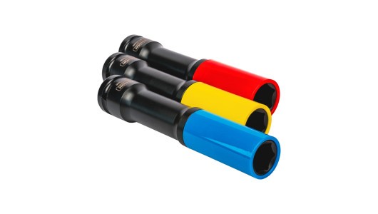 ColorCoded Tors. Deep6Point Impact Socket Set3x1/2"150mm TMP image