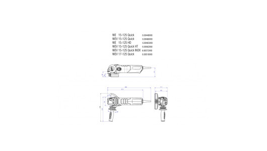 Polizor unghiular 125mm 1 550W METABO WE 15-125 RAPID image