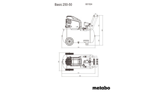 Компресор 50 л 1.5kW METABO BASIC 250-50 image