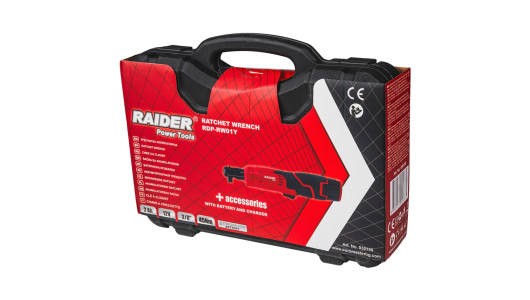Тресчотка акум. Li-ion 12V 2Ah 1h 3/8" 40Nm RAIDER RD-RW01 image