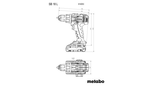 Бормашина акум. ударна 18V 60Nm METABO SB 18 2X2.0Ah image