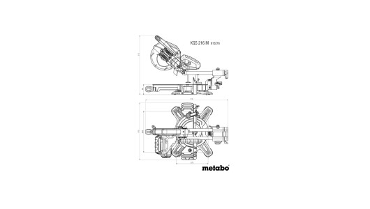 Герунг циркуляр с изтегляне &oslash;216mm METABO KGS 216 M PCL image